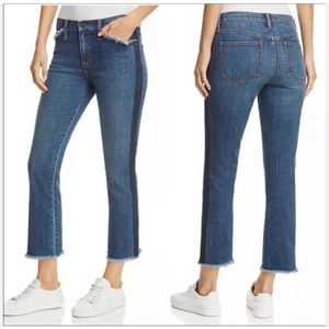 Tory Burch Harley Cropped Straight Frayed Jeans size 25